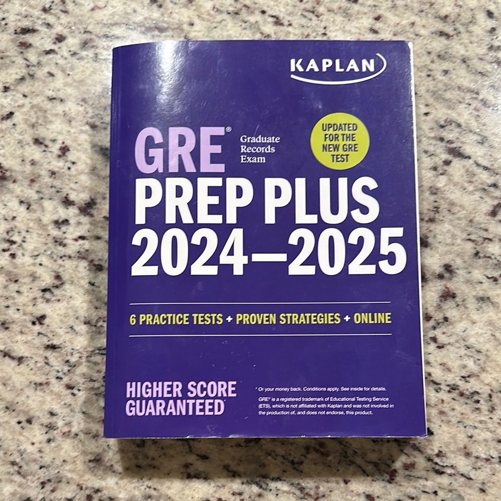 Kaplan GRE Prep Plus 2024-2025 (No Access Code) - Basically New